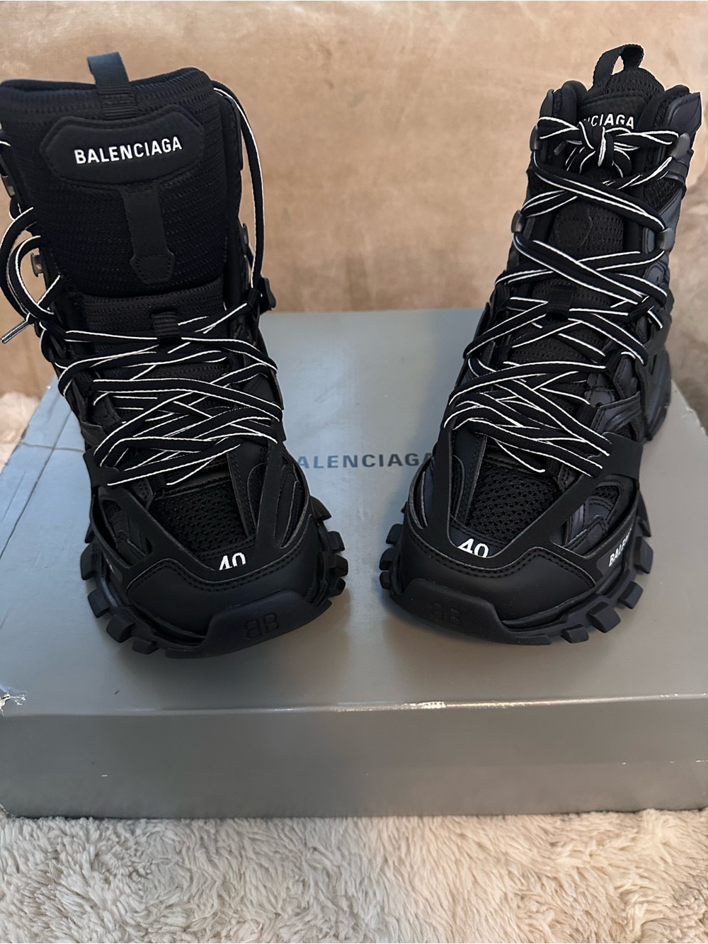 Balenciaga Black Tactical Track Hiking Sneakers